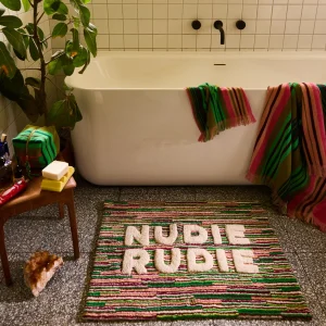 Tula Nudie Rudie Bath Mat - Rosewood
