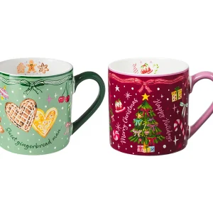 Fa la la Mug 430ML Set of 2 Assorted