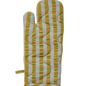 Pink Quartz Seersucker Oven Mitt