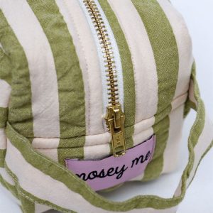 Pistachio Seersucker Dopp Kit