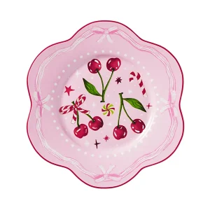Fa la la Scallop Rim Plate